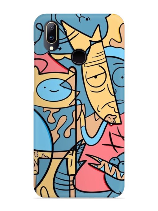 Silly Face Doodle Snap Case for Vivo V11 Zapvi