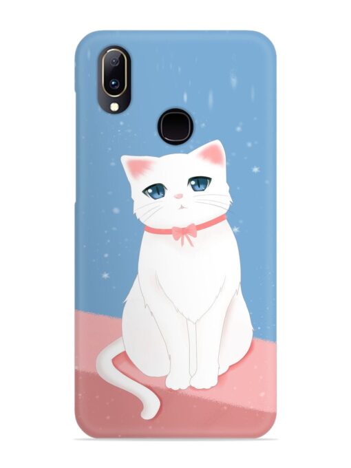 Cute White Cat Snap Case for Vivo V11 Zapvi