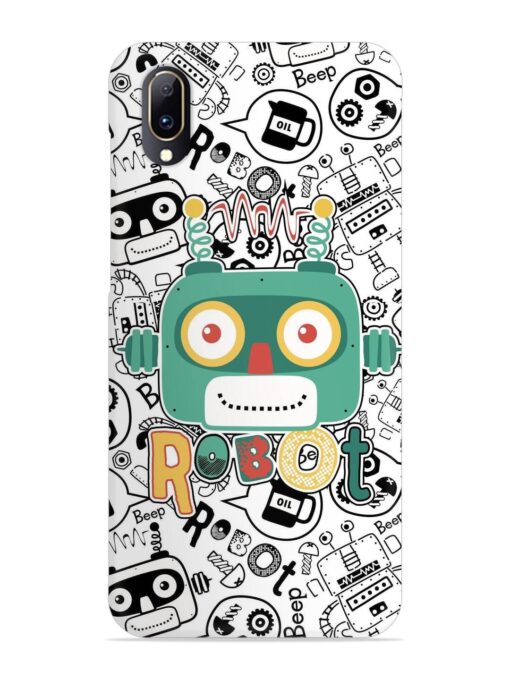 Robot Modern Seamless Pattern Snap Case for Vivo V11 Pro Zapvi