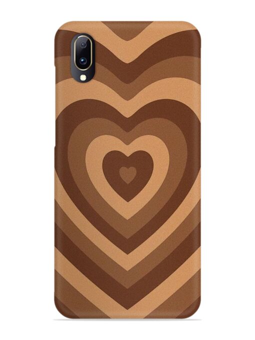 Brown Heart Snap Case for Vivo V11 Pro Zapvi