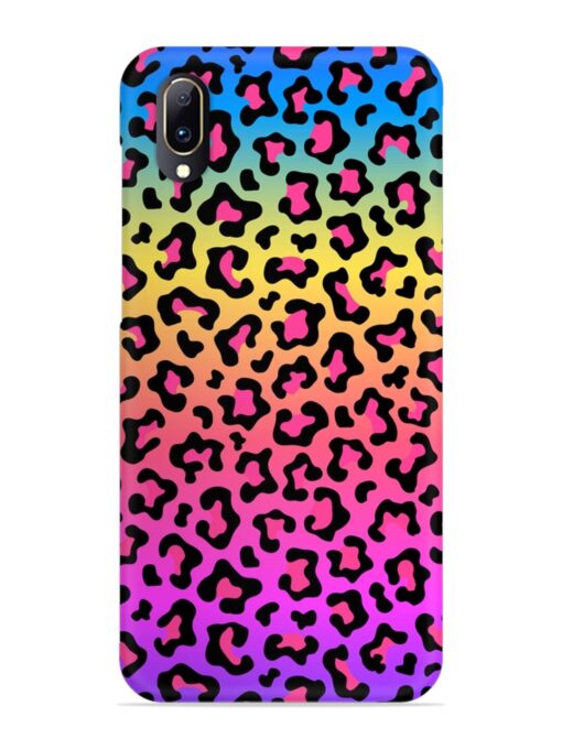 Neon Rainbow Colored Snap Case for Vivo V11 Pro Zapvi