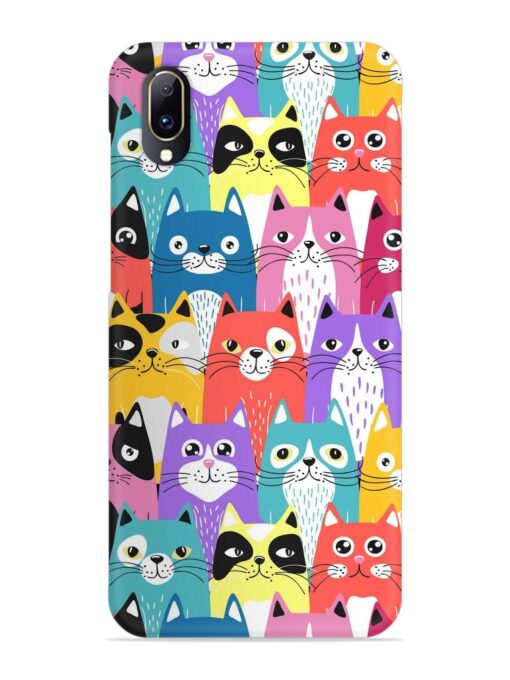 Funny Cartoon Cats Snap Case for Vivo V11 Pro Zapvi