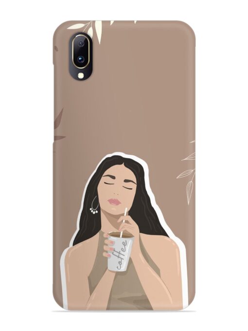 Girl With Coffee Snap Case for Vivo V11 Pro Zapvi