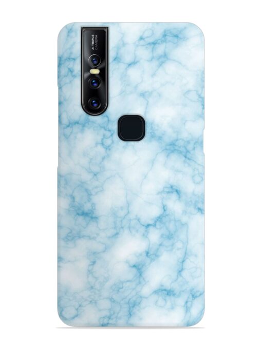 Blue White Natural Marble Snap Case for Vivo V15 Zapvi