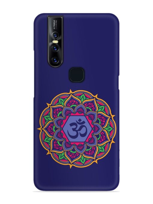 Om Mandala Art Blue Snap Case for Vivo V15 Zapvi