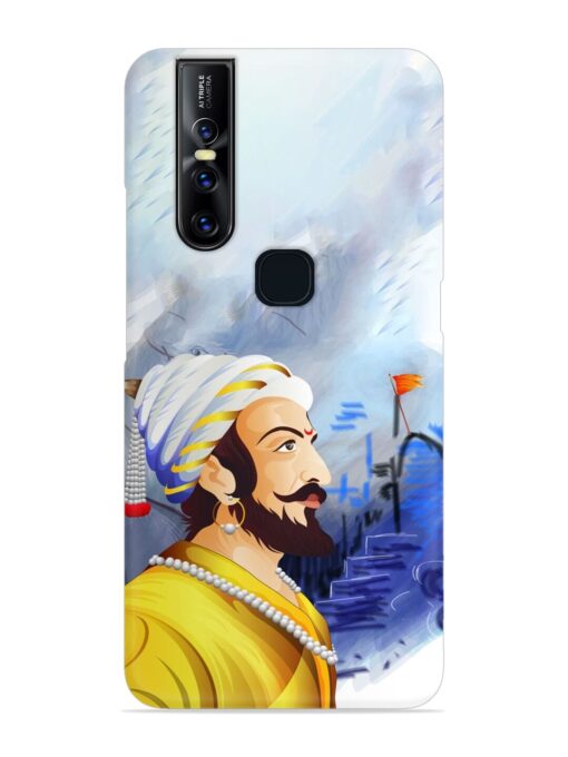 Shivaji Maharaj Color Paint Art Snap Case for Vivo V15