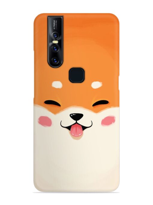 Cute Dog Face Vector Snap Case for Vivo V15 Zapvi