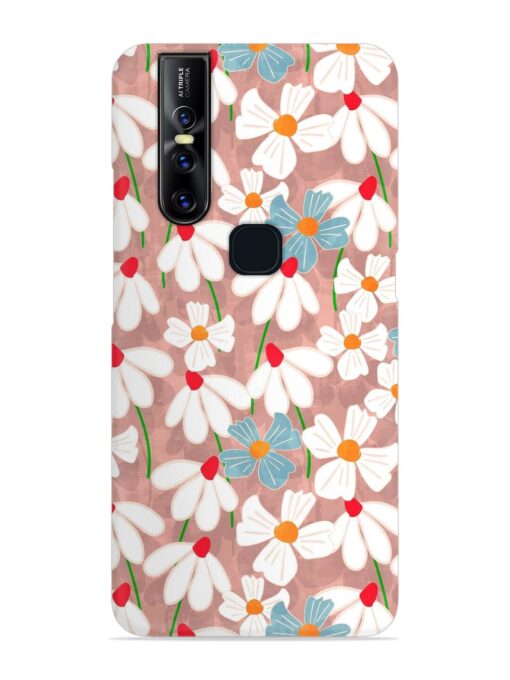 Abstract Petal Flowers Snap Case for Vivo V15 Zapvi