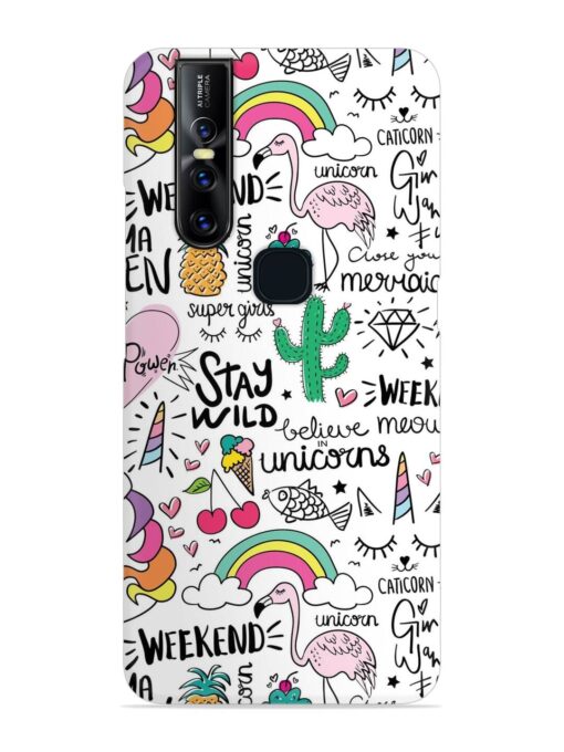 Unicorn Ice Cream Snap Case for Vivo V15 Zapvi