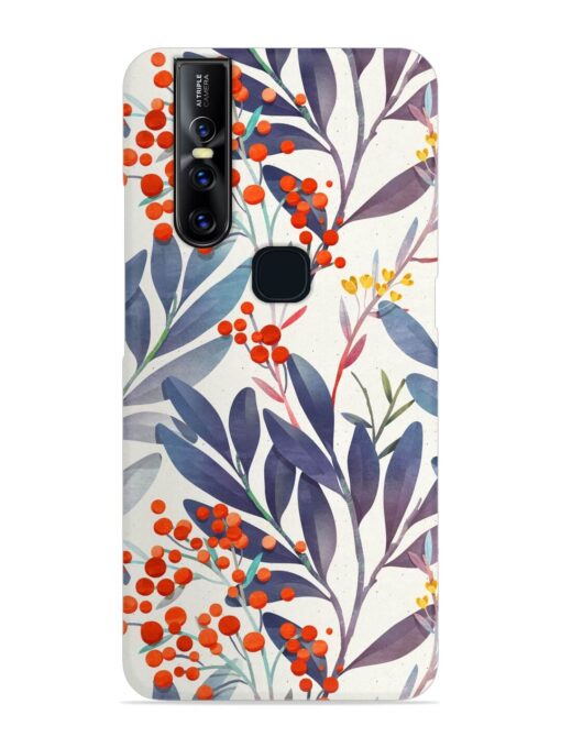 Seamless Floral Pattern Snap Case for Vivo V15