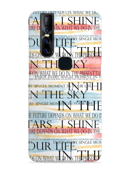 Seamless Slogans Pattern Snap Case for Vivo V15 Zapvi