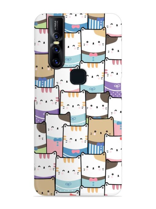 Cute Adorable Cat Snap Case for Vivo V15 Zapvi