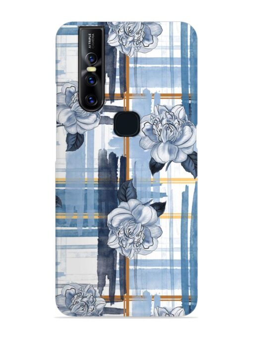 Watercolor Pattern Rose Snap Case for Vivo V15