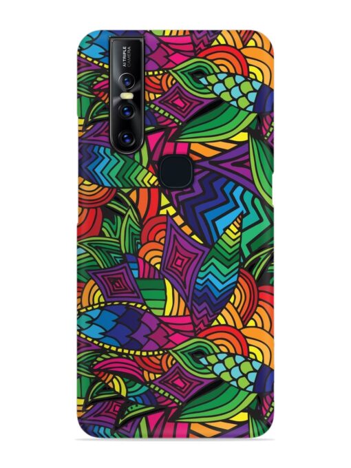 Abstract Multicolor Seamless Snap Case for Vivo V15 Zapvi