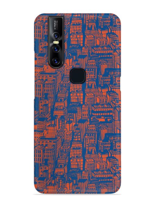 Hand Drawn Seamless Snap Case for Vivo V15 Zapvi