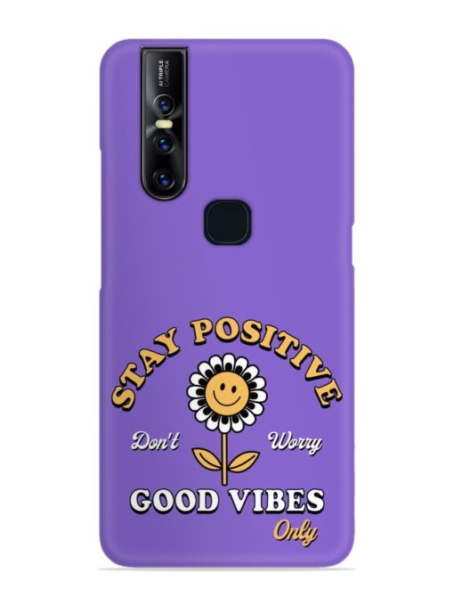 Retro Positive Flower Snap Case for Vivo V15 Zapvi