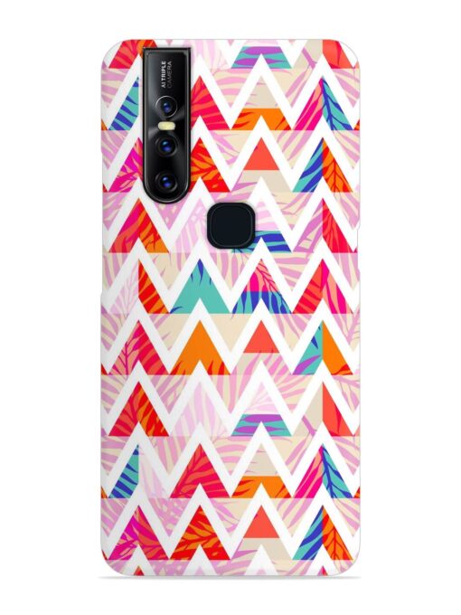 Abstract Triangle Background Snap Case for Vivo V15 Zapvi