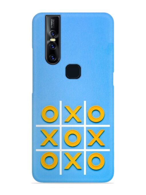 Yellow Plastic Crosses Snap Case for Vivo V15 Zapvi