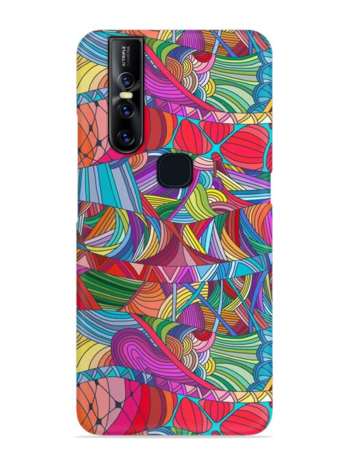 Seamless Patterns Hand Drawn Snap Case for Vivo V15 Zapvi