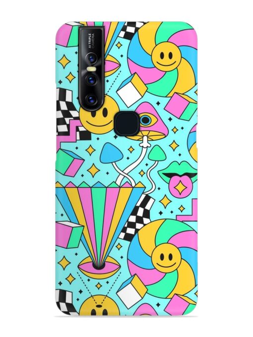 Trippy Rainbow 60S Snap Case for Vivo V15