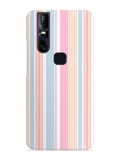 Stripe Seamless Pattern Snap Case for Vivo V15 Zapvi