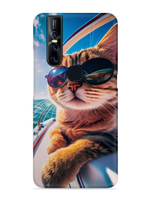 Cat In Style Snap Case for Vivo V15 Zapvi