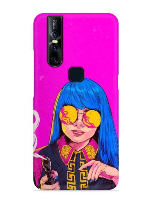 Aesthetic Anime Girl Snap Case for Vivo V15 Zapvi