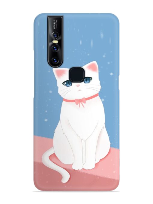 Cute White Cat Snap Case for Vivo V15