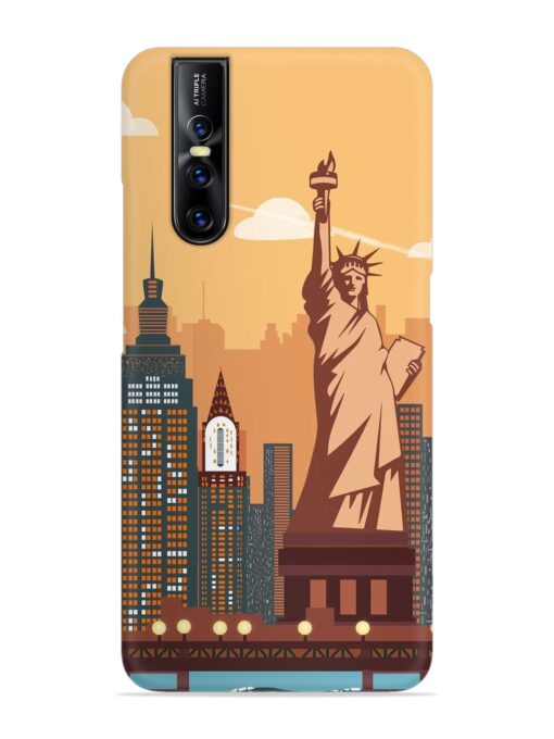 New York Statue Of Liberty Architectural Scenery Snap Case for Vivo V15 Pro Zapvi