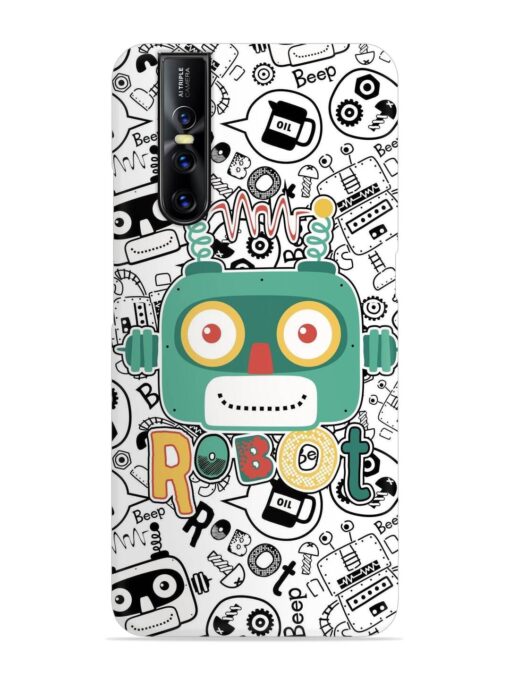 Robot Modern Seamless Pattern Snap Case for Vivo V15 Pro Zapvi