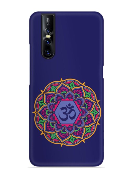 Om Mandala Art Blue Snap Case for Vivo V15 Pro Zapvi