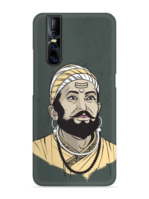 Shivaji Maharaj Vector Art Snap Case for Vivo V15 Pro Zapvi