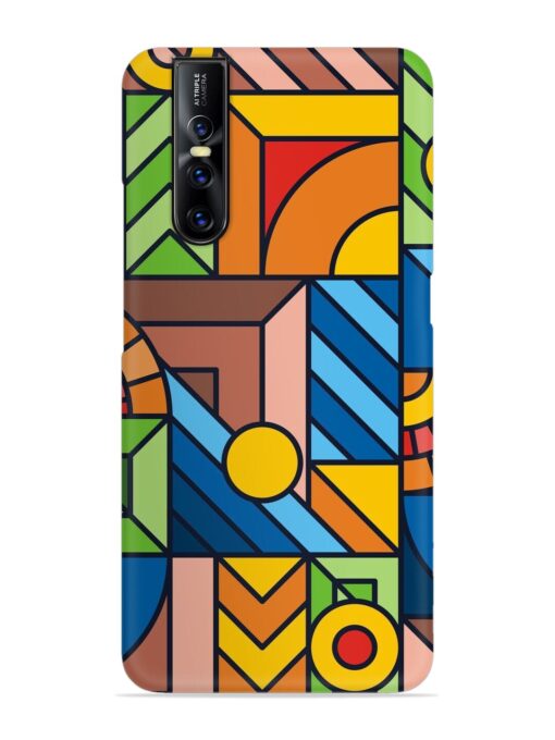 Colorful Geometric Snap Case for Vivo V15 Pro Zapvi