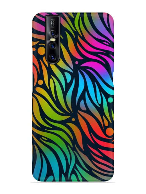 Abstract Leaf Design Snap Case for Vivo V15 Pro Zapvi