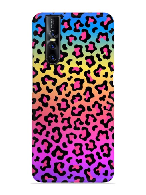 Neon Rainbow Colored Snap Case for Vivo V15 Pro Zapvi