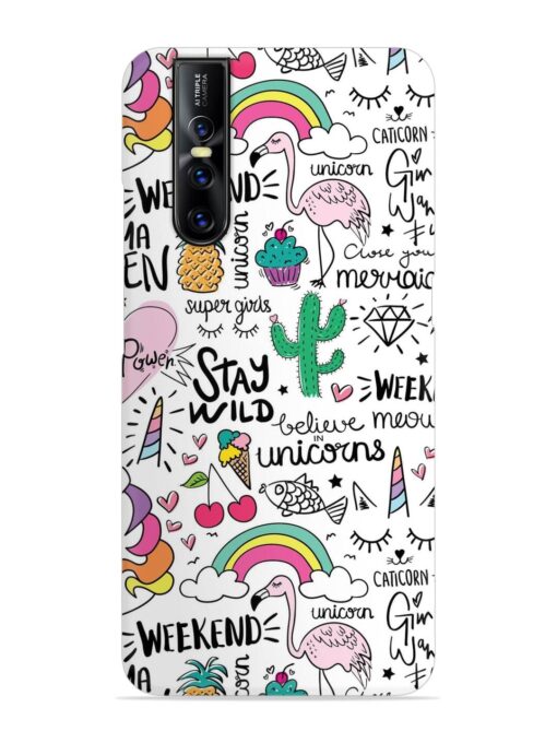 Unicorn Ice Cream Snap Case for Vivo V15 Pro Zapvi