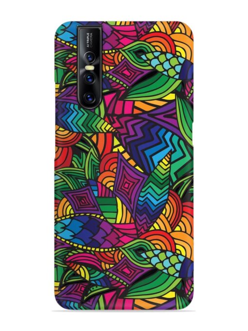 Abstract Multicolor Seamless Snap Case for Vivo V15 Pro Zapvi