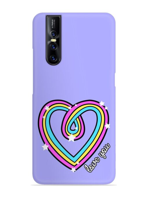 Colorful Rainbow Heart Snap Case for Vivo V15 Pro Zapvi