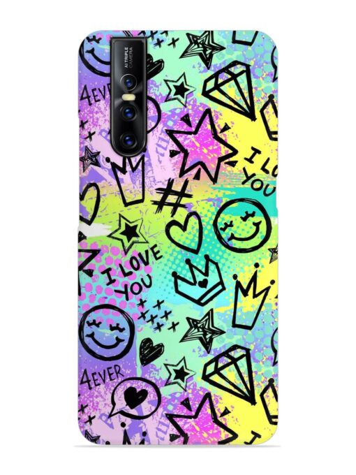 Bright Seamless Pattern Snap Case for Vivo V15 Pro Zapvi