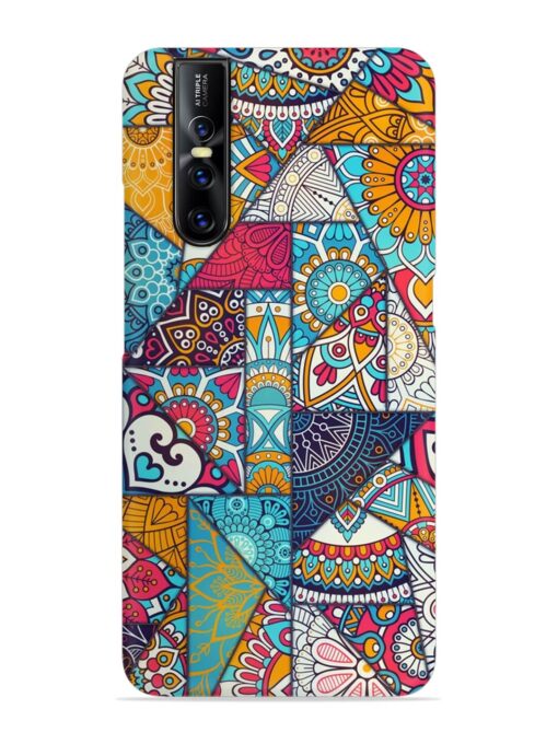 Patchwork Pattern Vintage Snap Case for Vivo V15 Pro Zapvi