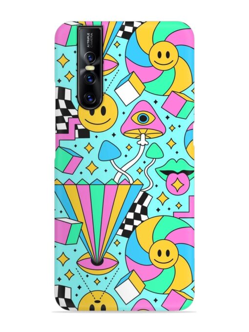 Trippy Rainbow 60S Snap Case for Vivo V15 Pro Zapvi