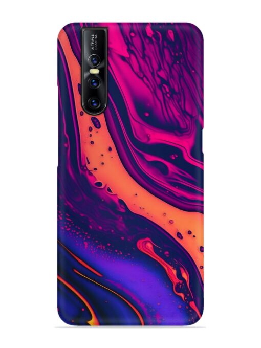 Fluid Blue Pink Art Snap Case for Vivo V15 Pro Zapvi