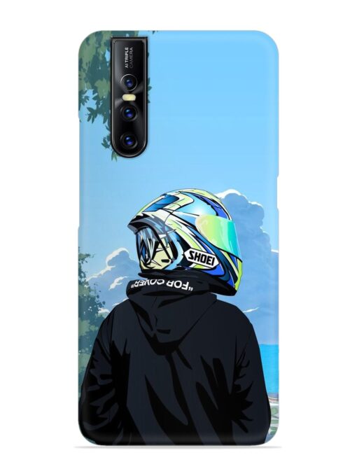 Rider With Helmet Snap Case for Vivo V15 Pro Zapvi