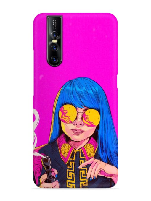 Aesthetic Anime Girl Snap Case for Vivo V15 Pro