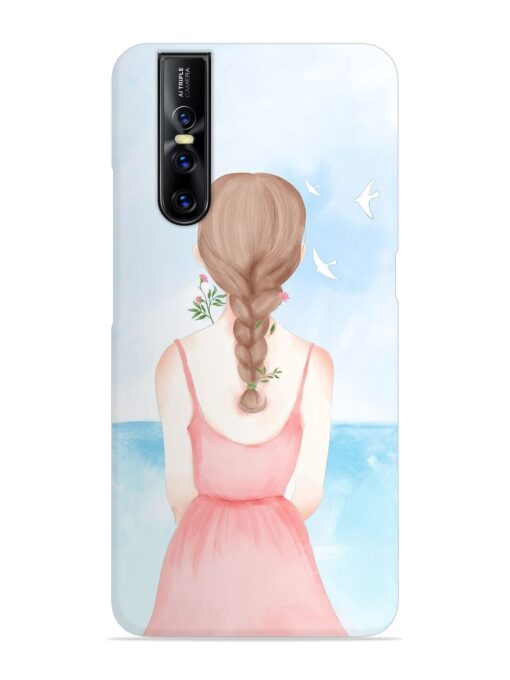 Watercolor Girl Vector Snap Case for Vivo V15 Pro Zapvi