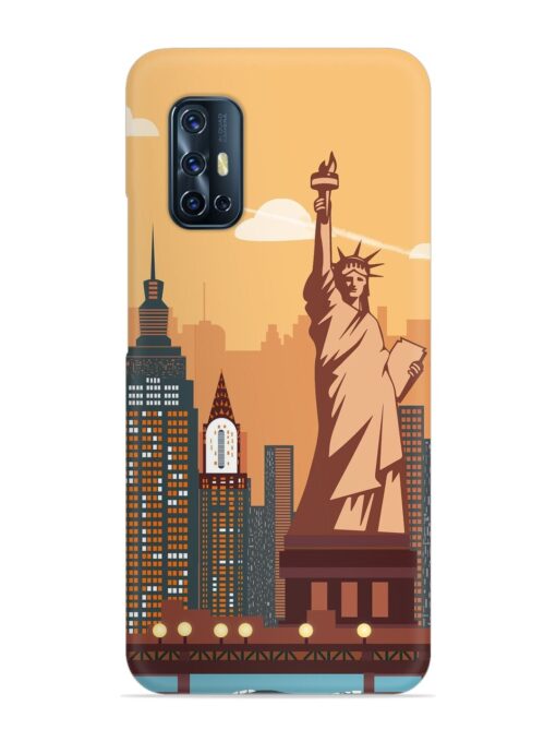 New York Statue Of Liberty Architectural Scenery Snap Case for Vivo V17 Zapvi