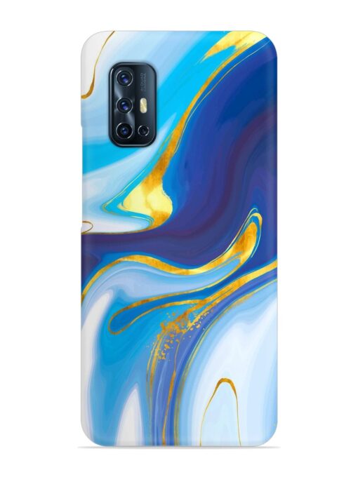 Watercolor Background With Golden Foil Snap Case for Vivo V17 Zapvi