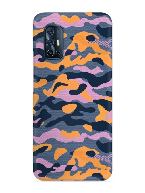 Camouflage Army Military English Orange Art Snap Case for Vivo V17 Zapvi