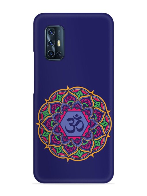 Om Mandala Art Blue Snap Case for Vivo V17 Zapvi