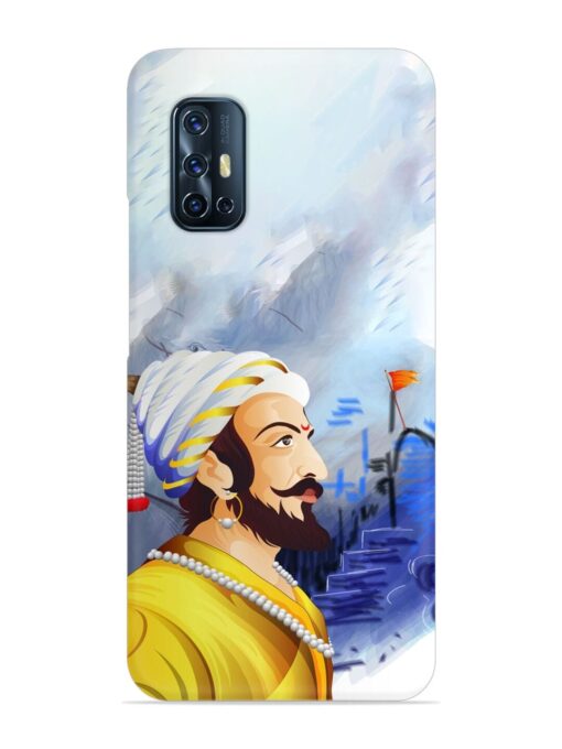 Shivaji Maharaj Color Paint Art Snap Case for Vivo V17 Zapvi